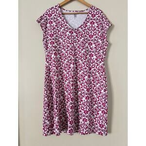 Title Nine XL Women’s Daring Dress XL Pink White Paisley Wicking Active Beach